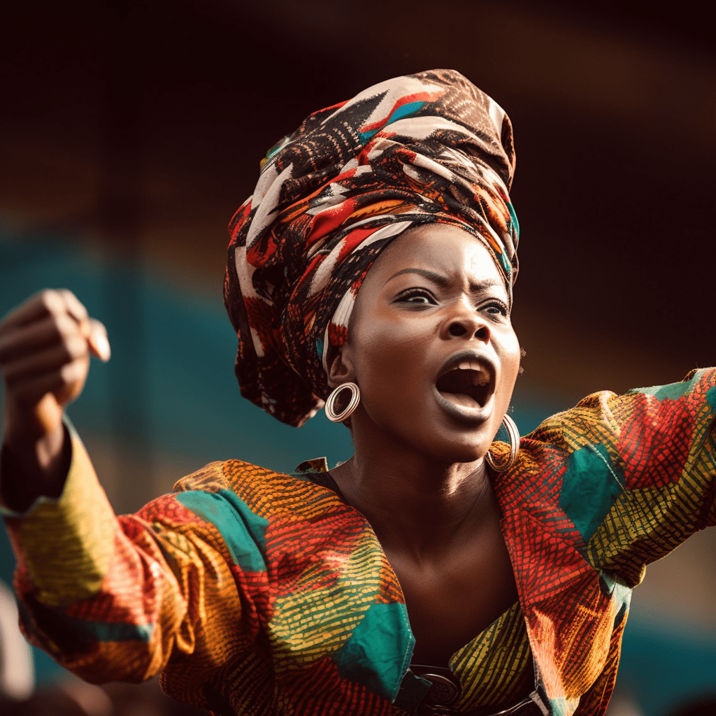 A dynamic photograph captures the electrifying stage performance of a Senegalese hip-hop artist who is challenging stereotypes and advocating for women's rights. Delve into the inspiring rise of Senegalese women in hip-hop as they use their music to address pressing issues and empower others.